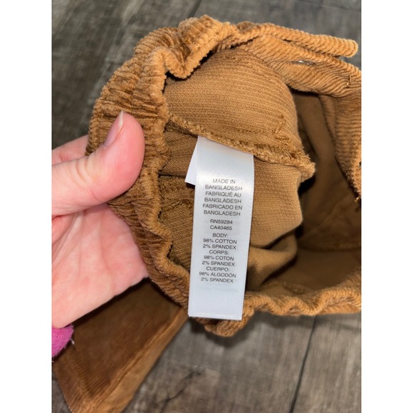 The Children's Place Brown Corduroy Pants Elastic Waist Toddler 3-6 Months - Picture 3 of 4